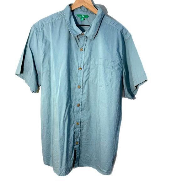 dip Blue Casual Button Down Shirt Lightweight Men XLT Cotton Pocket NWT - Picture 1 of 8